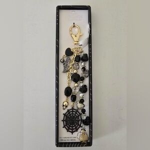 Eye Candy Los Angeles Gothic Bag Charm Keychain – Skull & Spiderweb NIB
